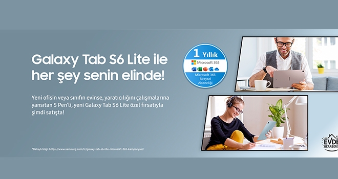 Galaxy Tab S6 Lite Şimdi Microsoft 365 Bireysel Aboneliği ile Birlikte!