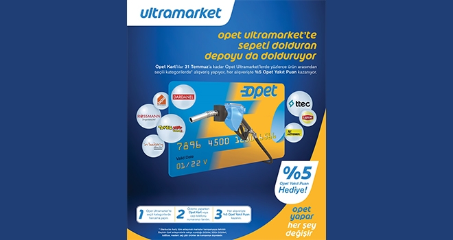 Opet Ultramarket Alışverişine Yakıt Puan Hediye