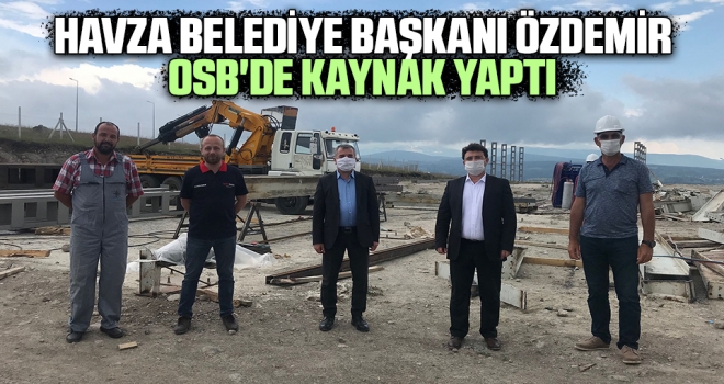 Havza Belediye Başkanı Özdemir OSB’de Kaynak Yaptı
