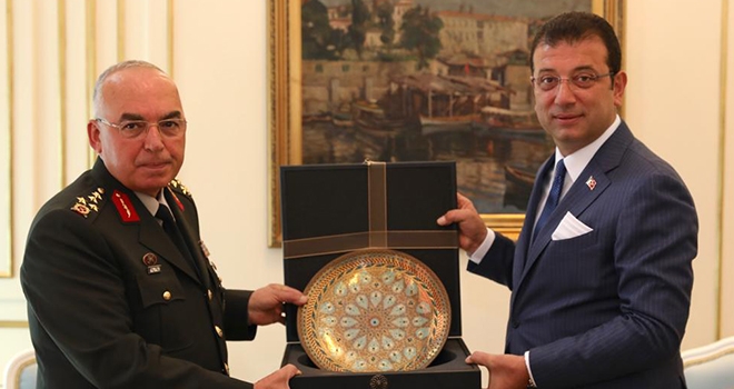 1’nci Ordu Komutanı’ndan İBB Başkanı’na tebrik ziyareti
