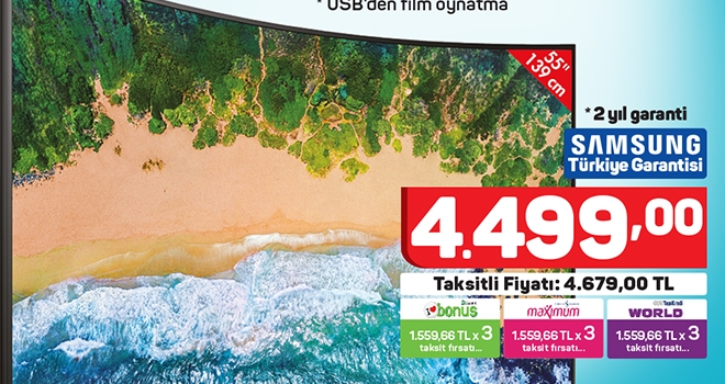 A101’den Uygun Fiyata Kavisli TV keyfi ve Online’a özel indirimler...