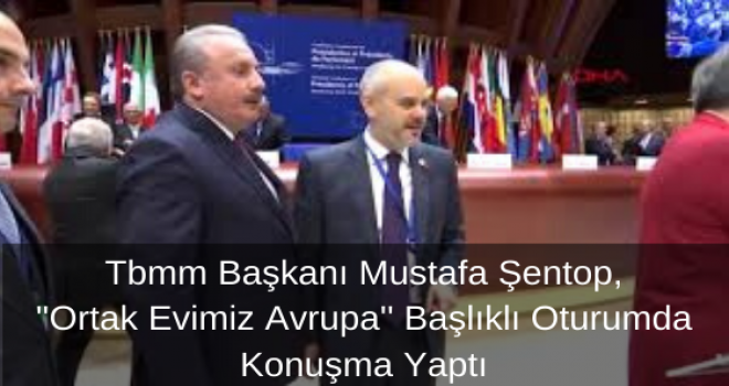Tbmm Başkanı Mustafa Şentop,''Ortak Evimiz Avrupa'' Başlıklı Oturumda Konuşma Yaptı