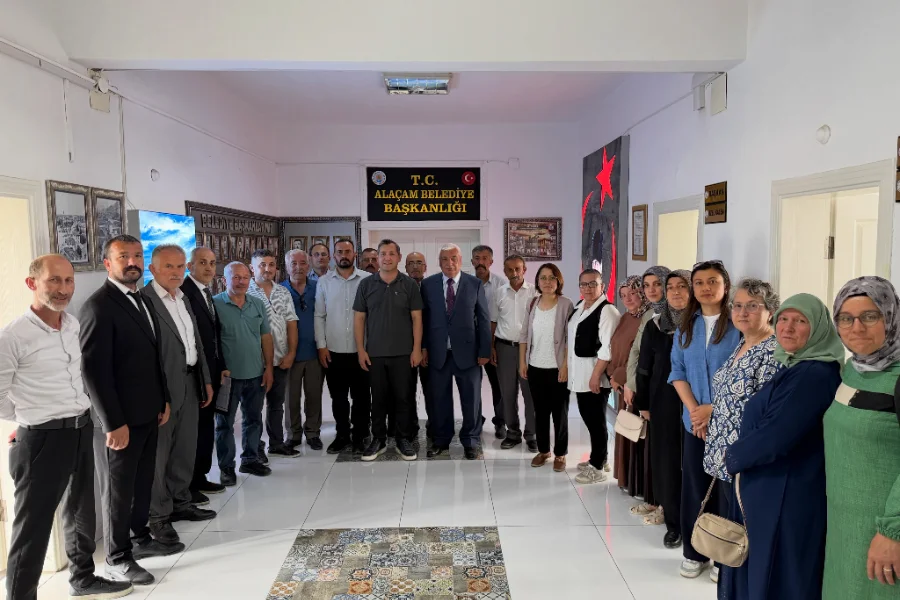 MHP Alaçam İlçe Teşkilatından Başkan Ramazan Özdemir'e Ziyaret