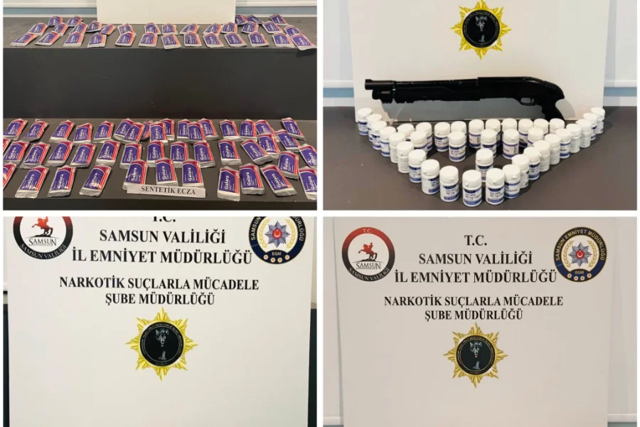 Samsun'da Uyuşturucu Operasyonu: 5 Binin Üzerinde Sentetik Ecza Hap Ele Geçirildi