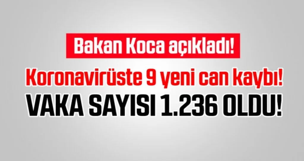 Bakan Koca açıkladı: Koronavirüste 9 yeni can kaybı