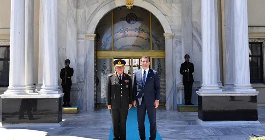 İmamoğlu, ikinci resmi ziyaretini 1. Ordu Komutanı’na yaptı