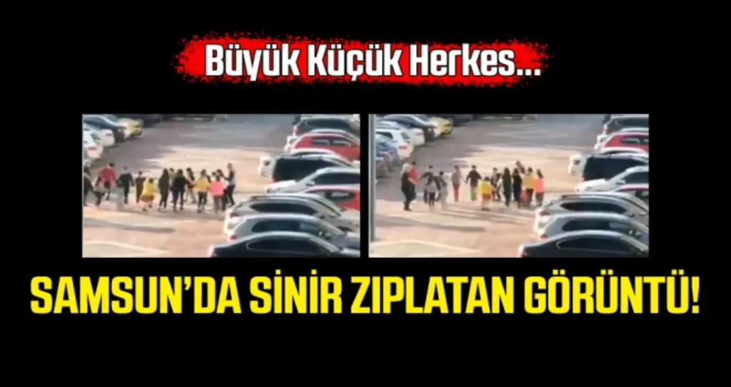 Samsun'da sinir zıplatan görüntü..!