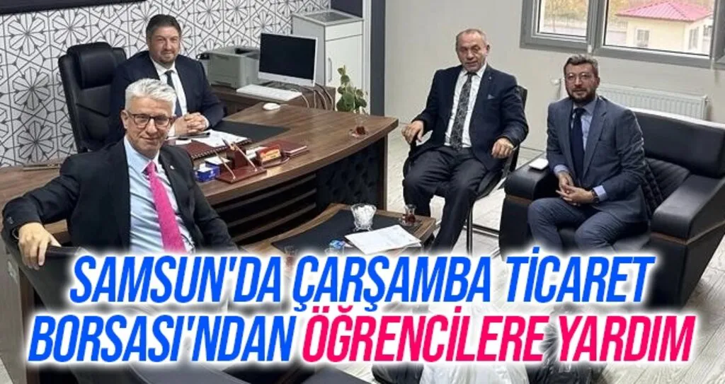 Samsun'da Çarşamba Ticaret Borsası'ndan öğrencilere yardım