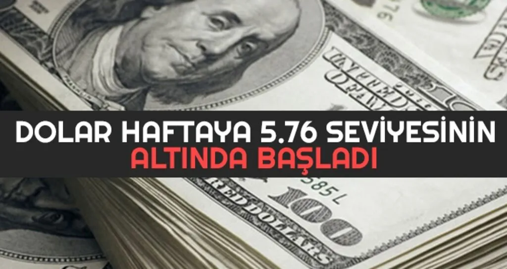 Dolar Haftaya 5.76 Seviyesinin Altında Başladı
