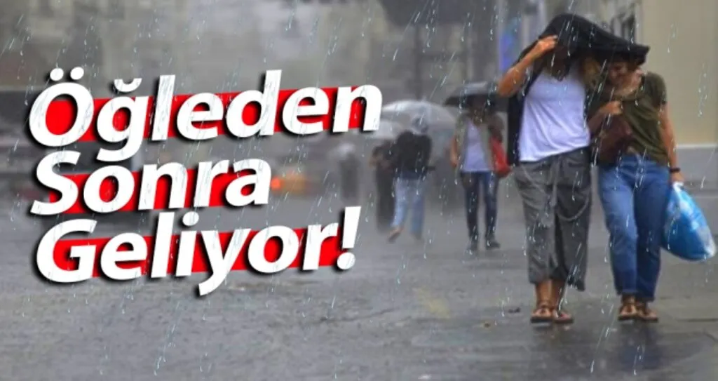 Öğleden Sonra Samsun'a yağmur geliyor..!