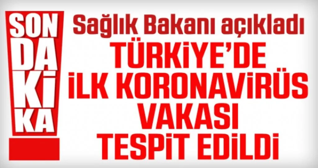 Türkiye'de ilk koronavirüs tespit edildi