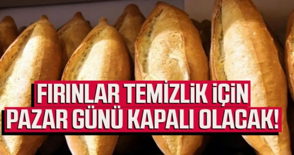 Bafra ilçesinde fırınlar kapalı olacak..! Ekmeksiz kalmayın!