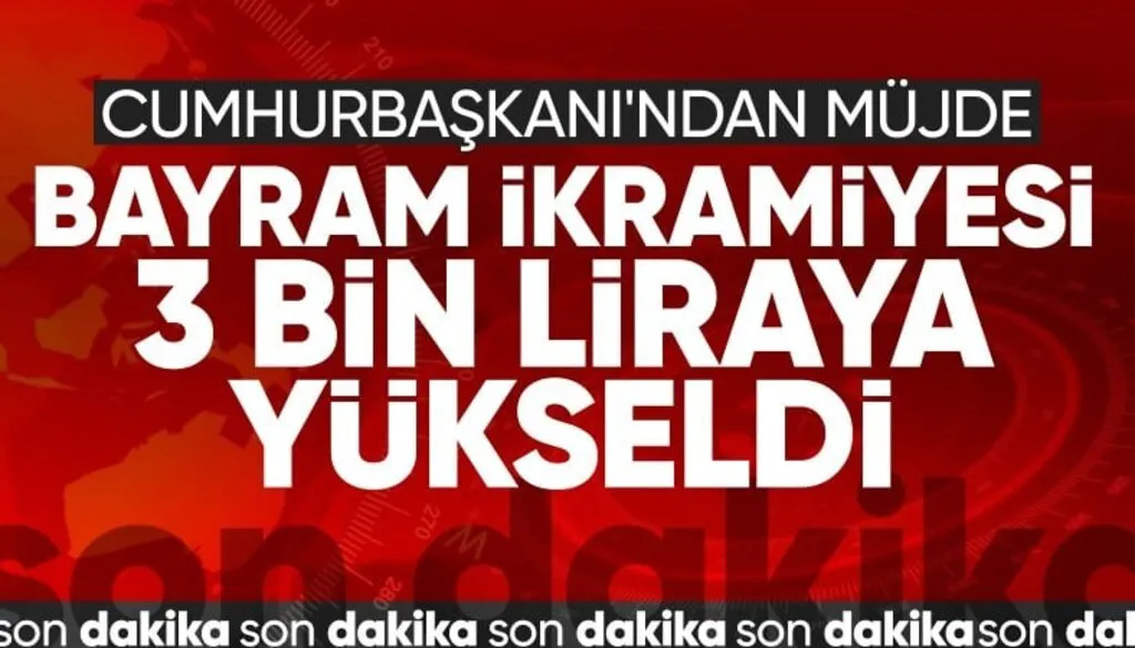 Cumhurbaşkanı Erdoğan'dan emeklilere müjde: İkramiye 3 bin TL oluyor