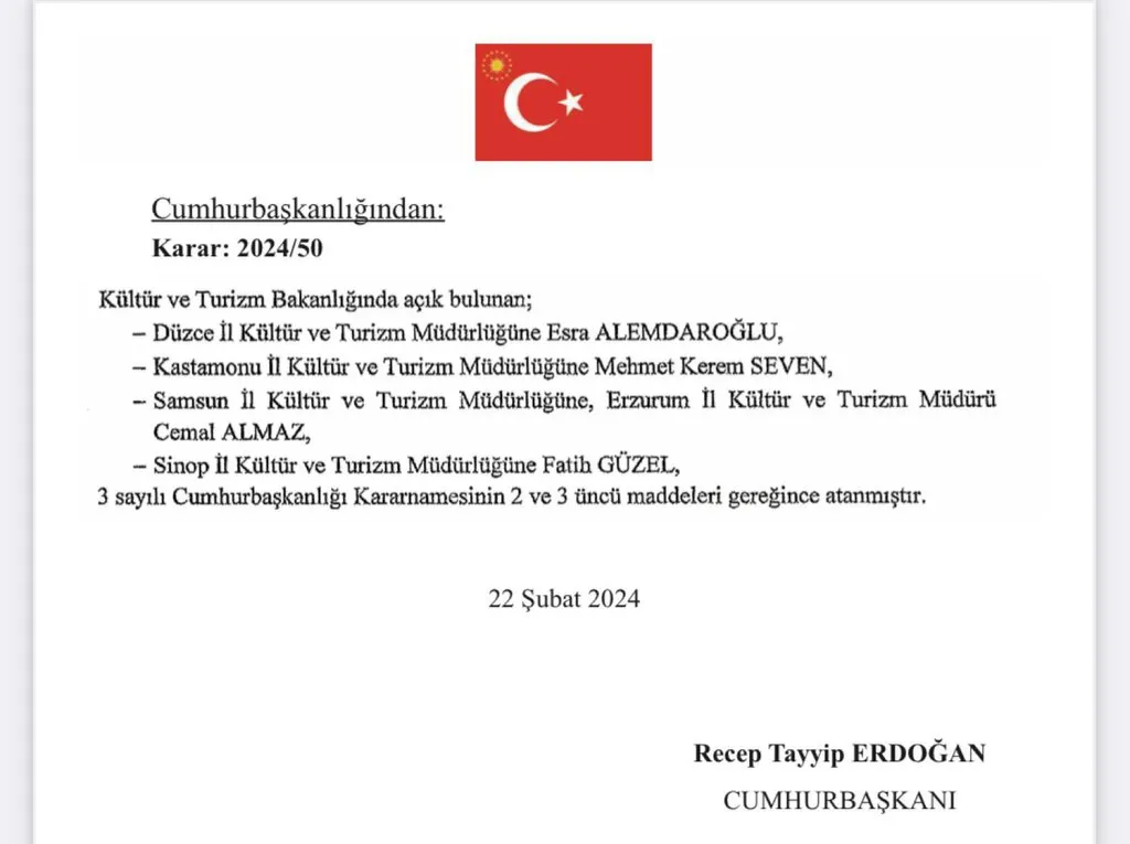Cemal Almaz Samsun Kültür ve Turizm Müdürlüğü'ne Asaleten Atandı
