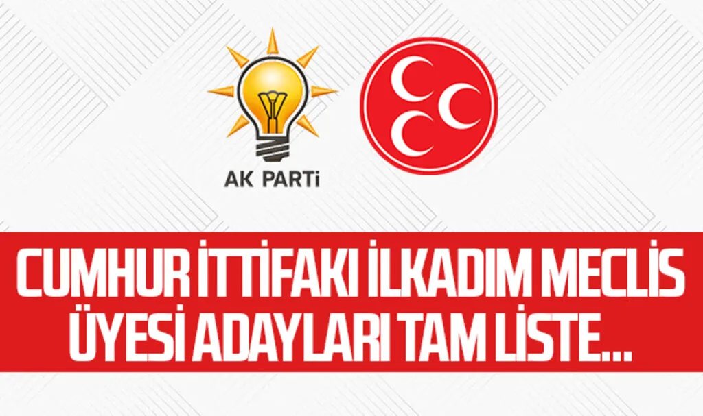 Cumhur İttifakı İlkadım AK Parti ve MHP Meclis Üyesi Adayları Tam Liste...