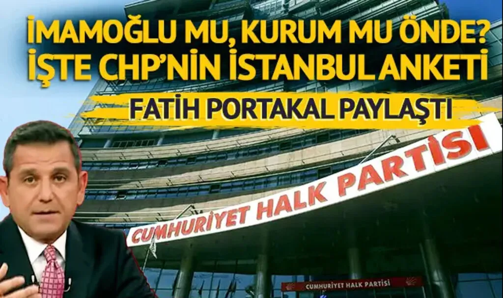 Ekrem İmamoğlu mu, Murat Kurum mu önde? Fatih Portakal, CHP'nin yaptığı anketin sonuçlarını paylaştı