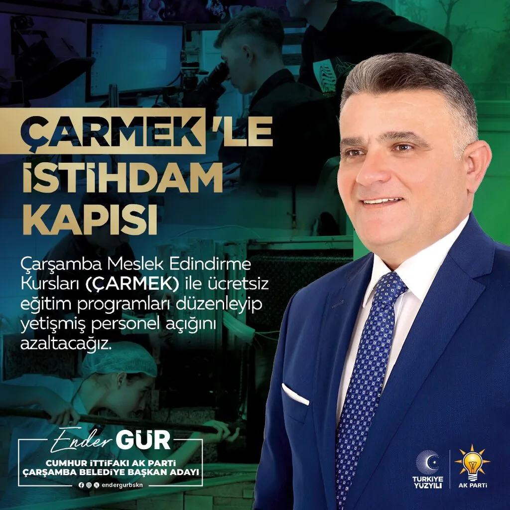 Ender Gür'den Çarşamba'yı Uçuracak Projeler