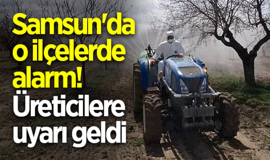 Samsun'da o ilçelerde alarm! Üreticilere uyarı geldi