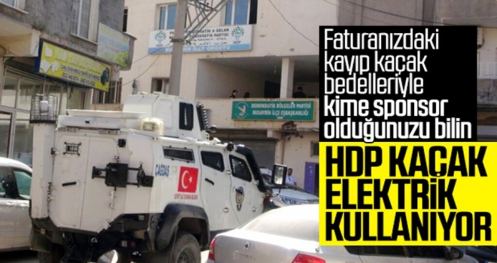 HDP'nin Binasından Kaçak Elektrik Çıktı haberi