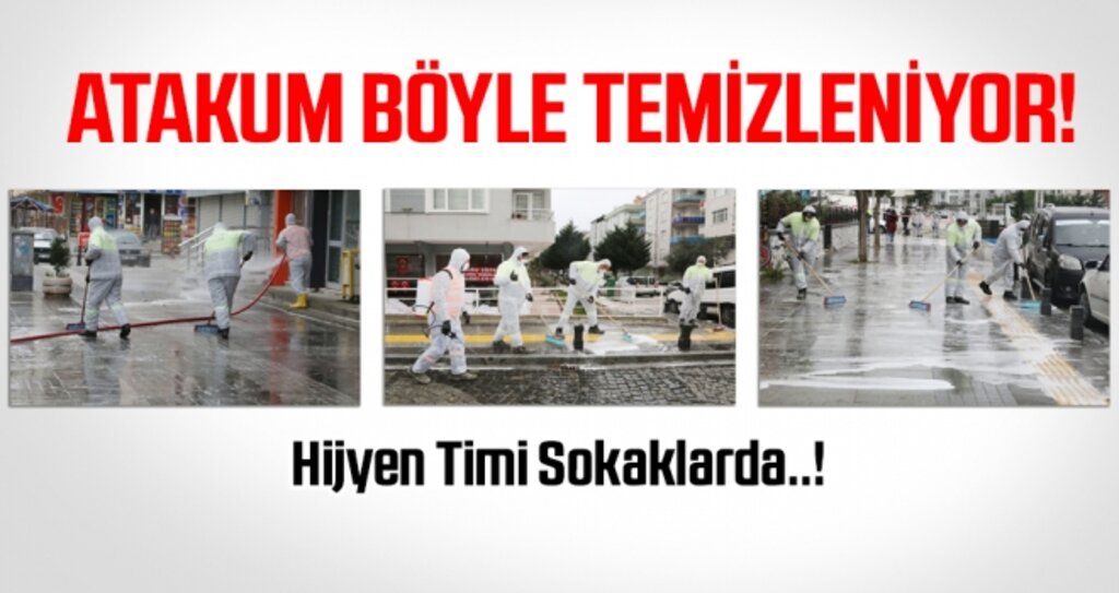 Atakum’un hijyen timi cadde, park ve camilerde