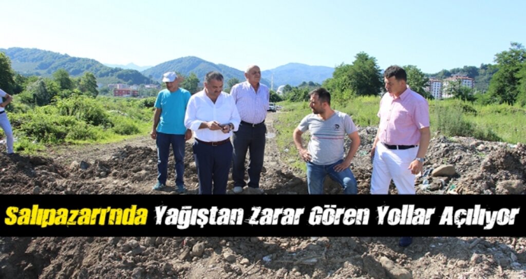 Salıpazarı’nda Yağıştan Zarar Gören Yollar Açılıyor haberi